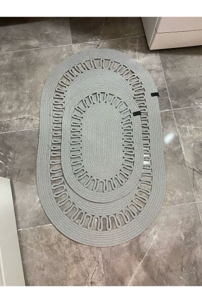 2'li Banyo Paspası, Yıkanabilir, Klozet Takımı