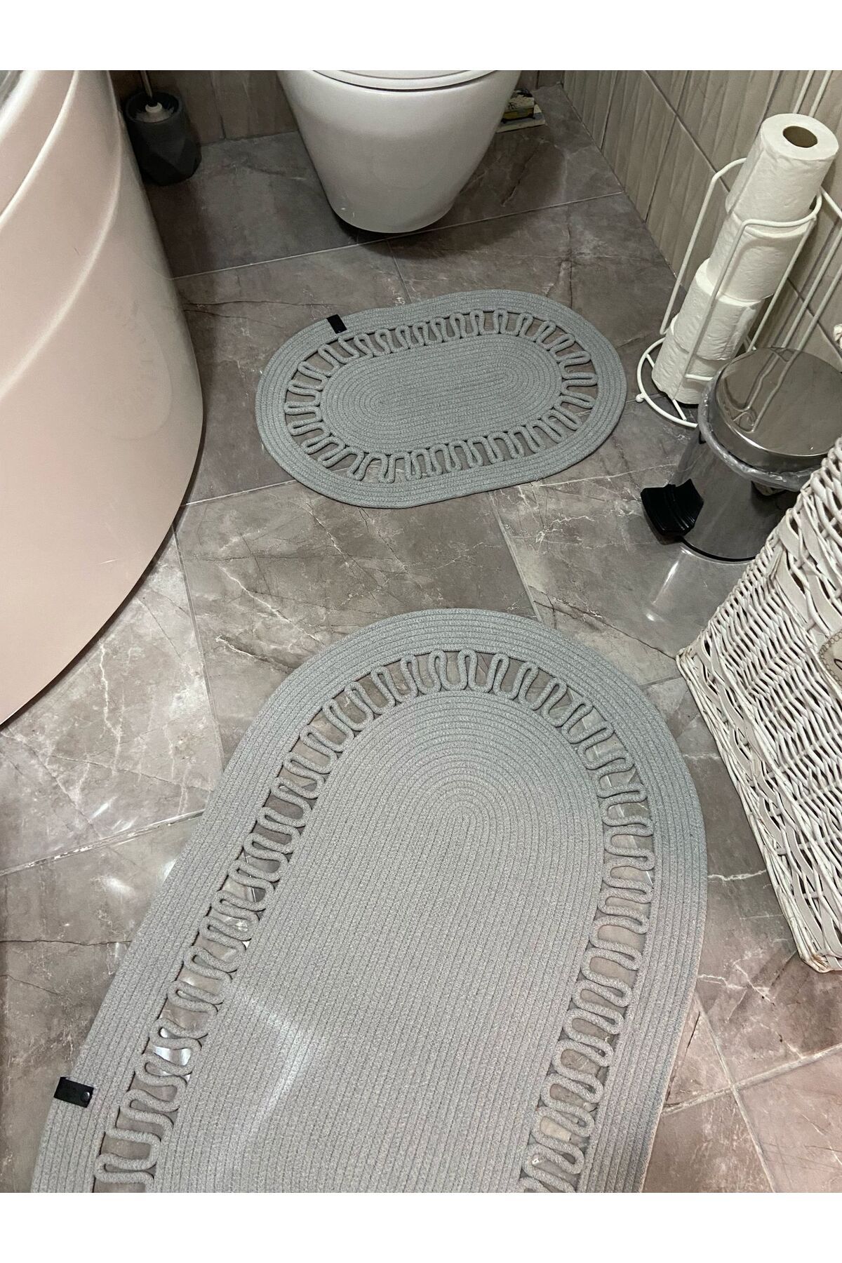 2'li Banyo Paspası, Yıkanabilir, Klozet Takımı