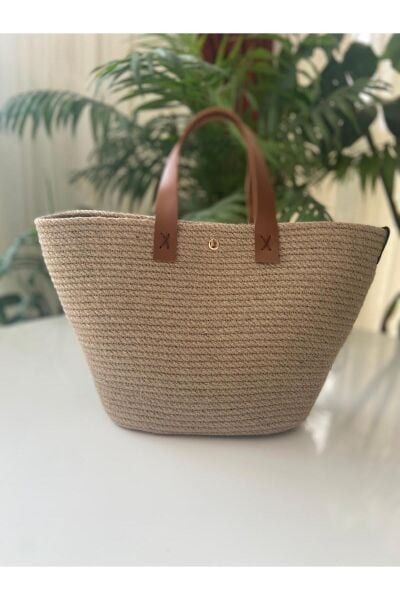 Nev Design Hasır Çanta, El Çantası, Günlük Çanta, El Yapımı
