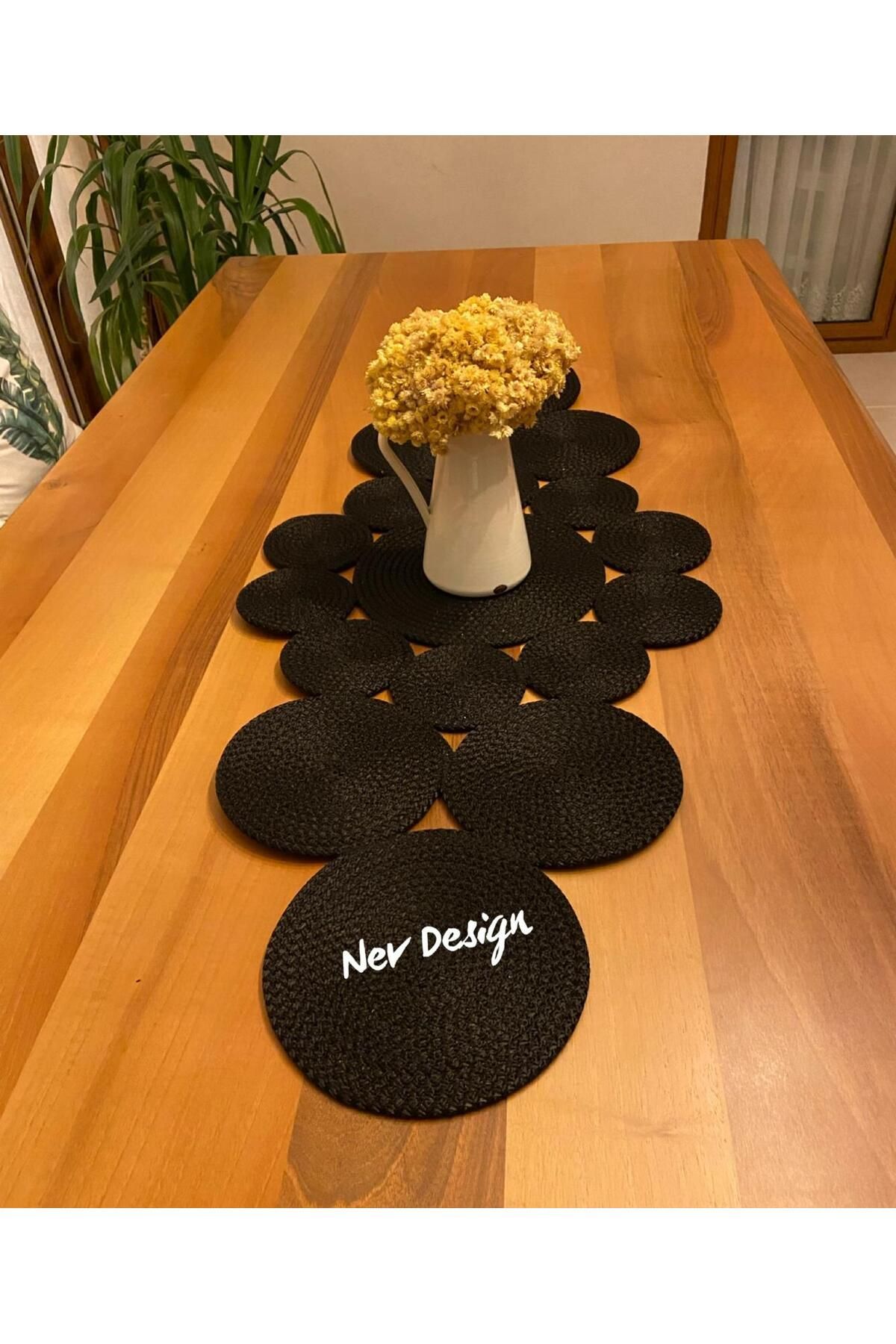 Nev Design Runner, Masa Örtüsü 100x40 Siyah