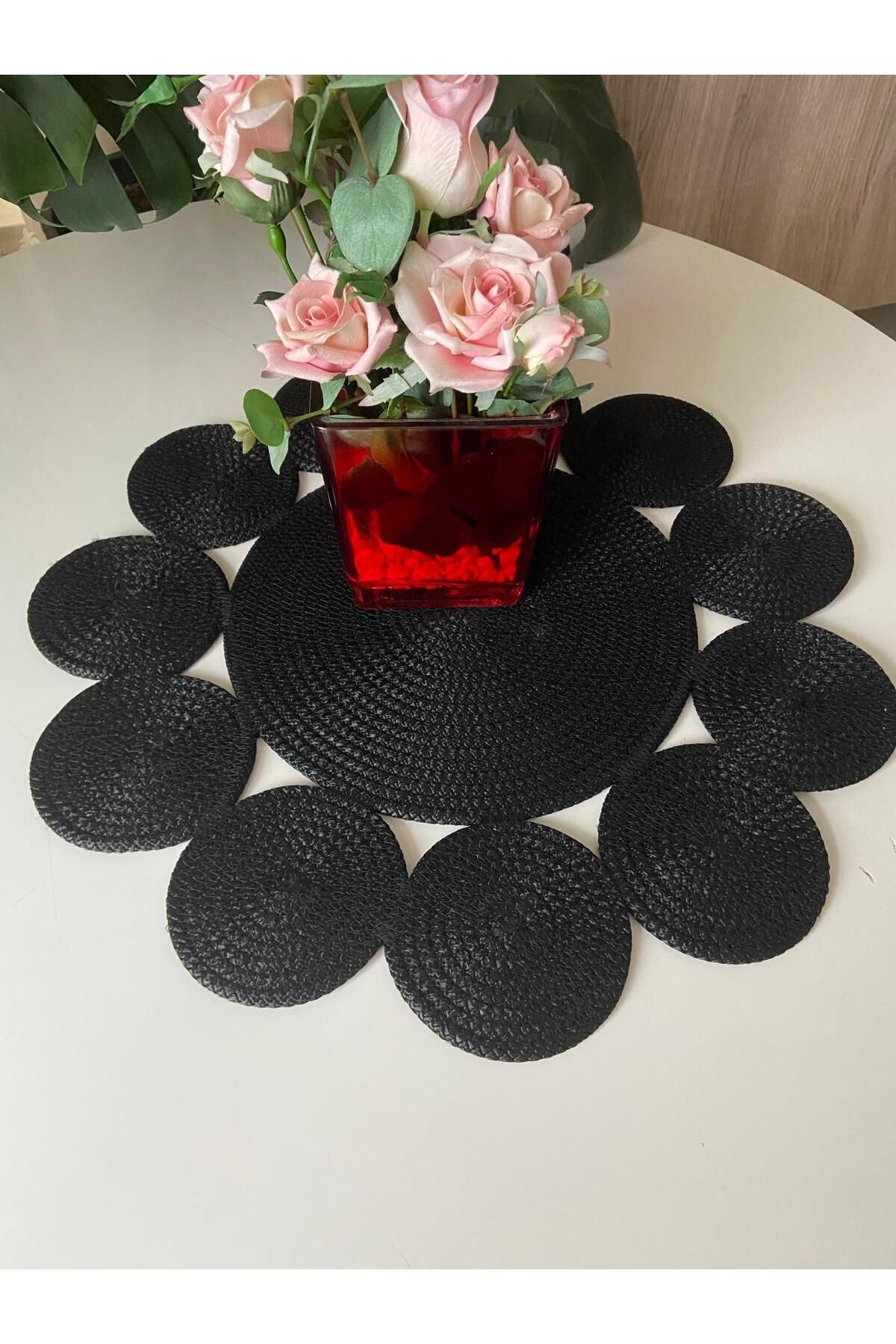 Nev Design Papatya Runner, 50x50, Siyah