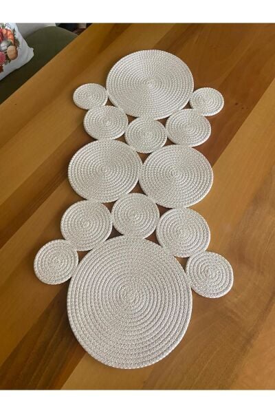 Nev Design  Runner, Masa Örtüsü 80x40, Krem