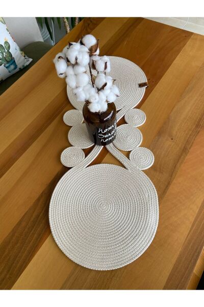 Nev Design Runner, Masa Örtüsü 85x33, Krem