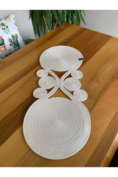 Nev Design Runner, Masa Örtüsü 85x33, Krem