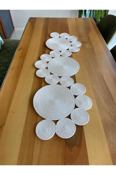 Nev Design  Runner, Masa Örtüsü, 120x40, Ekru