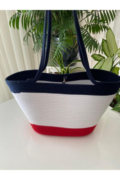 Nev Design Çapa Detaylı Marine Konsept Plaj Çantası