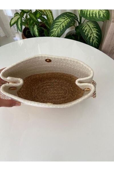 Nev Design Hasır Detaylı Günlük Omuz Çantası