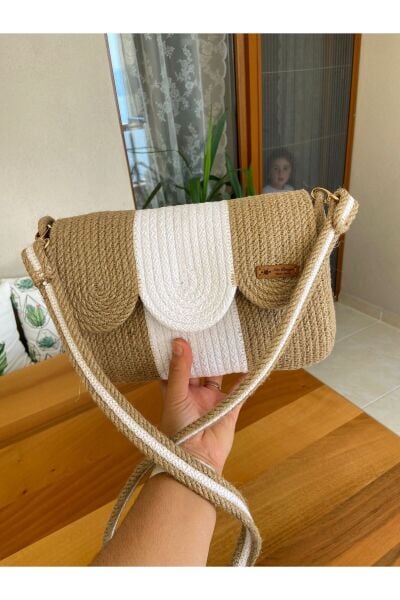 Nev Design Jüt-Beyaz Omuz Çantası