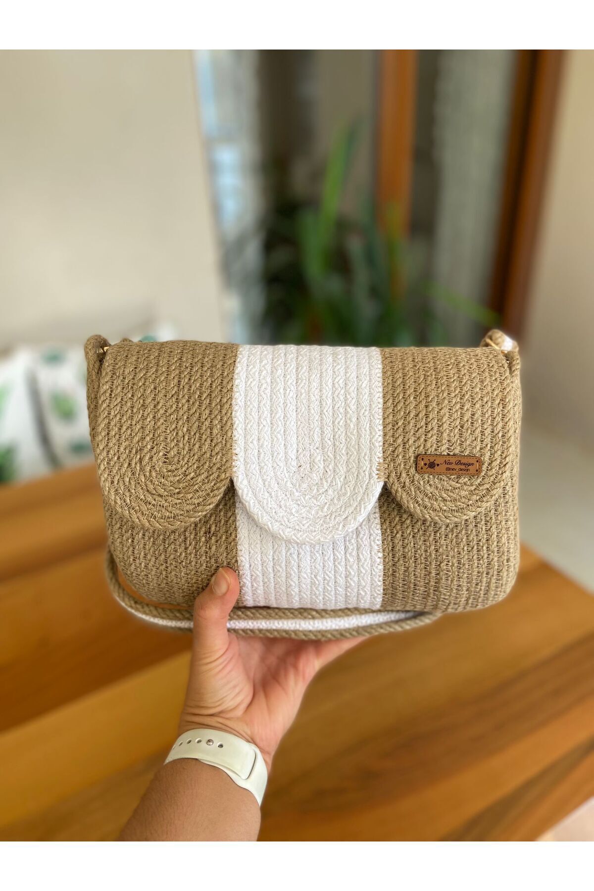 Nev Design Jüt-Beyaz Omuz Çantası
