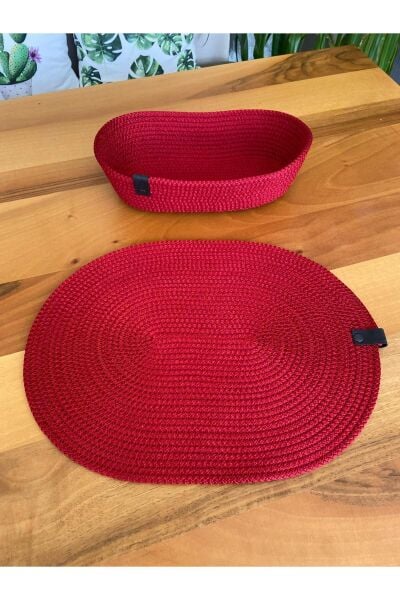 Nev Design 6'lı Oval Supla (Amerikan Servis) ve Ekmek Sepeti Takımı
