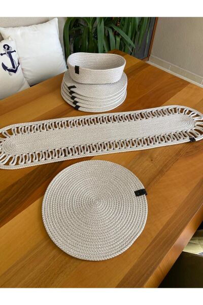 Nev Design 6 Kişilik Supla (Amerikan Servis), Runner ve Ekmek Sepeti Seti