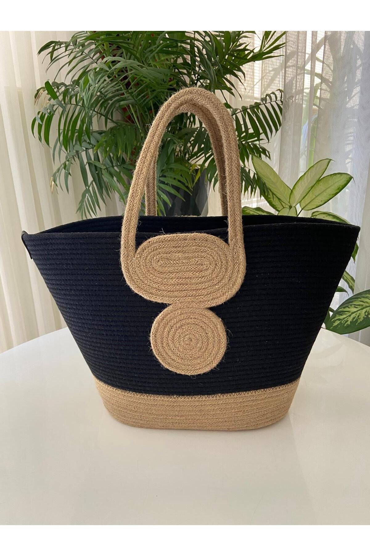 Nev Design Jüt Detaylı Plaj Çantası