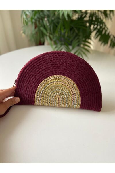 Nev Design D Clutch Çanta, El Çantası, Portföy Çantası, Degradeli, Bordo