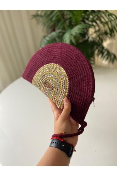 Nev Design D Clutch Çanta, El Çantası, Portföy Çantası, Degradeli, Bordo