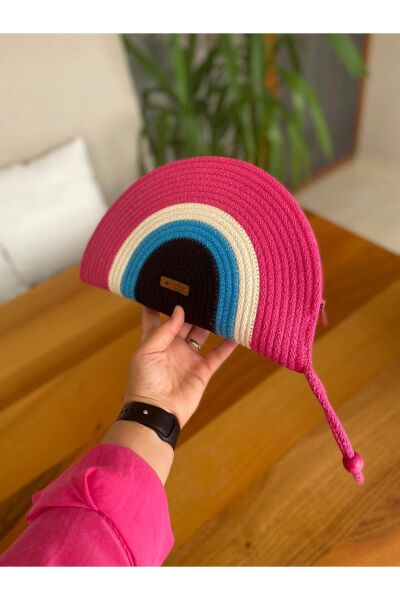 Nev Design Nazar D Clutch Çanta, El Çantası, Portföy Çanta, Fuşya
