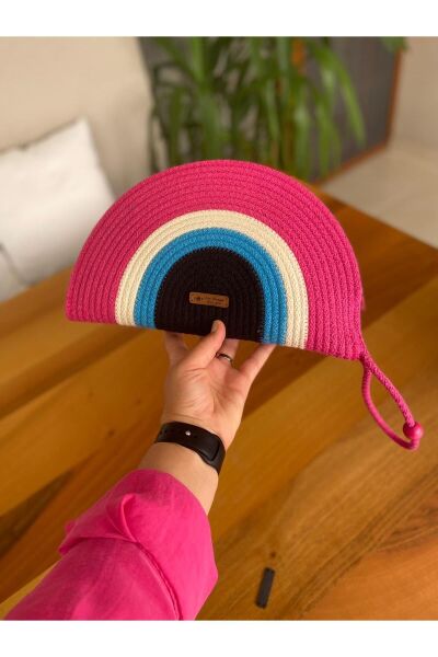 Nev Design Nazar D Clutch Çanta, El Çantası, Portföy Çanta, Fuşya