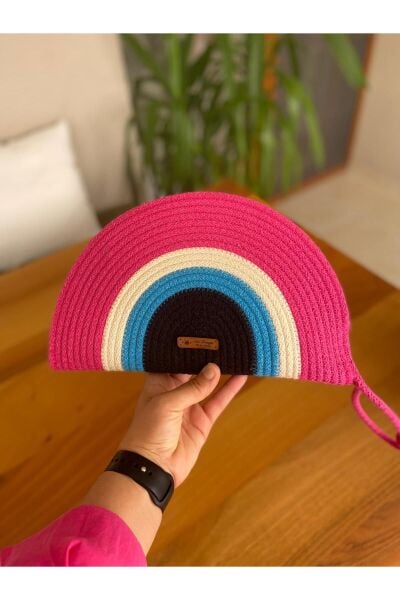 Nev Design Nazar D Clutch Çanta, El Çantası, Portföy Çanta, Fuşya