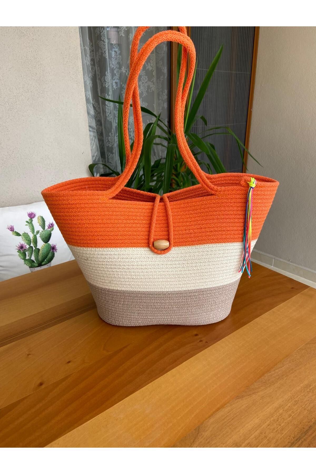 Nev Design Turuncu Plaj Çantası