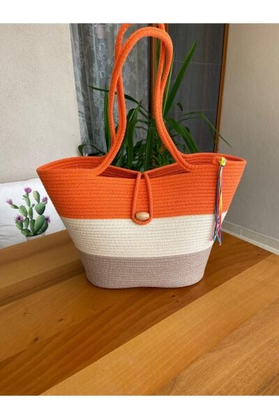 Nev Design Turuncu Plaj Çantası