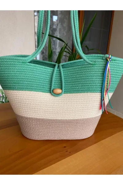 Nev Design Yeşil Plaj Çantası