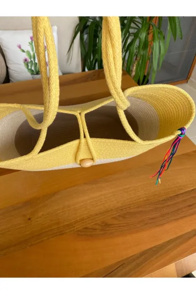Nev Design Sarı Plaj Çantası