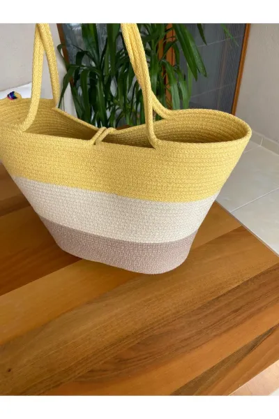 Nev Design Sarı Plaj Çantası