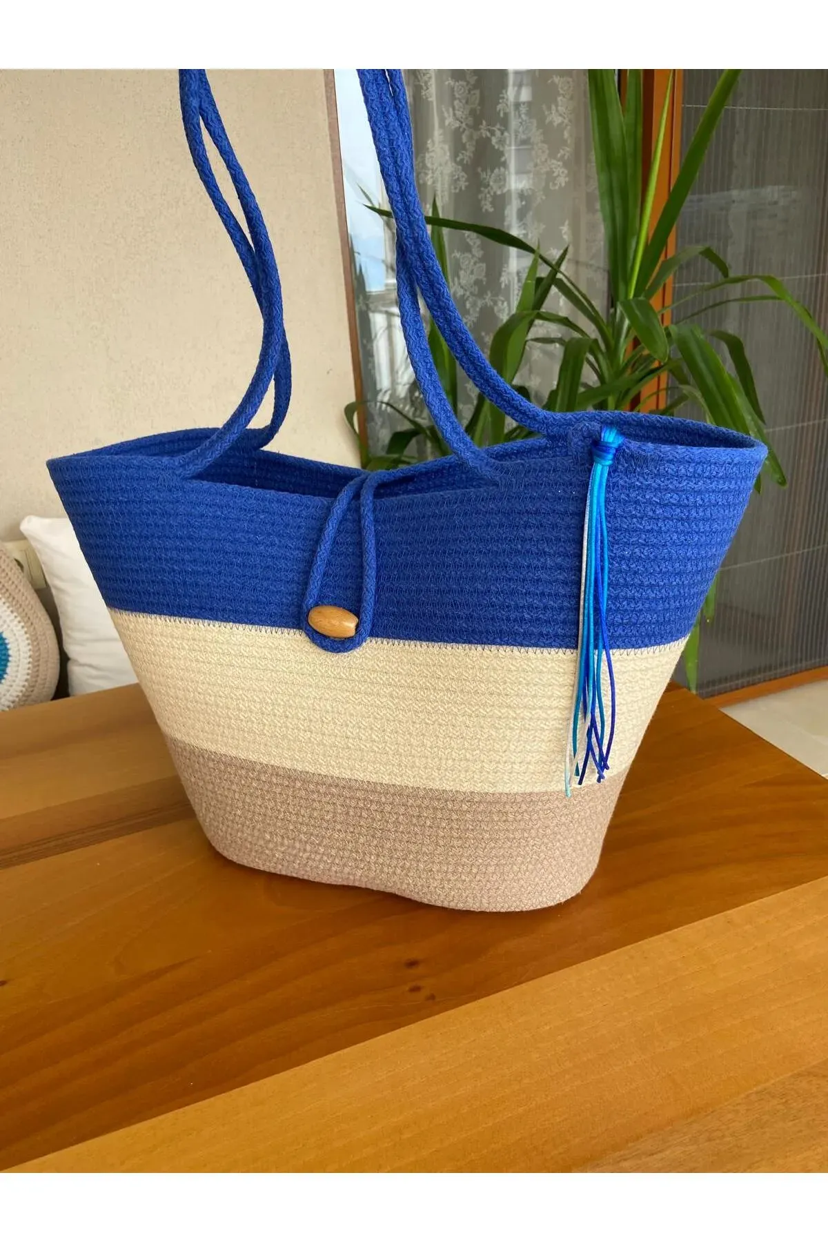 Nev Design Mavi Plaj Çantası