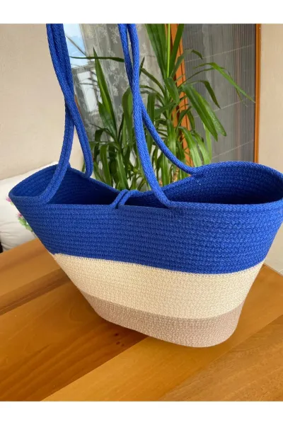Nev Design Mavi Plaj Çantası