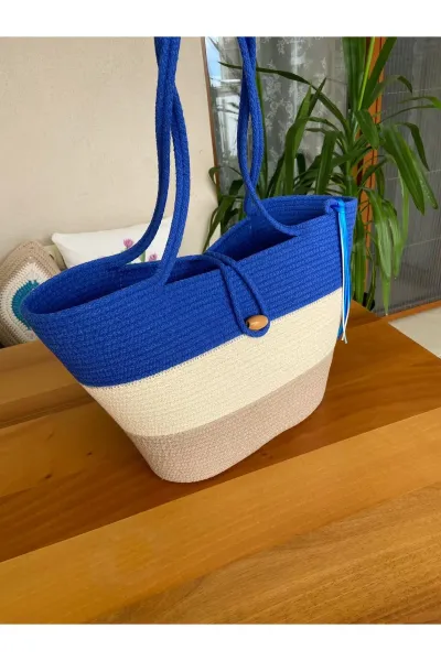 Nev Design Mavi Plaj Çantası