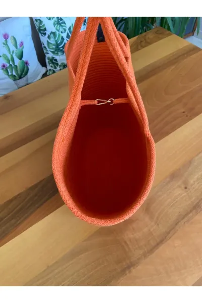 Nev Design ''Beach'' Transfer Baskılı Plaj Çantası Turuncu