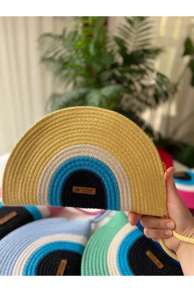 Nev Design Nazar D Clutch Çanta, El Çantası, Portföy Çanta, Sarı