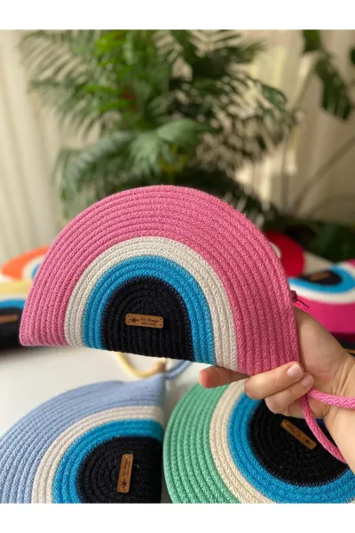 Nev Design Nazar D Clutch Çanta, El Çantası, Portföy Çanta, Pembe