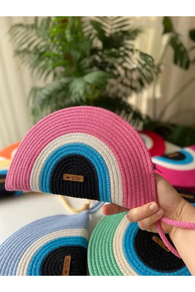Nev Design Nazar D Clutch Çanta, El Çantası, Portföy Çanta, Pembe