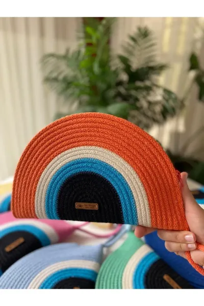 Nev Design Nazar D Clutch Çanta, El Çantası, Portföy Çanta, Turuncu