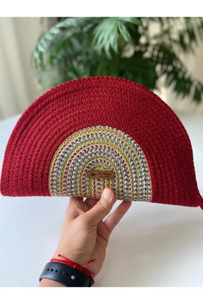 Nev Design D Clutch Çanta, El Çantası, Portföy Çantası, Degradeli, Kırmızı