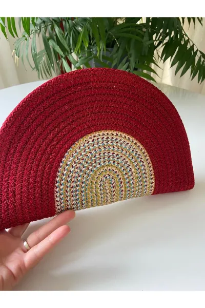 Nev Design D Clutch Çanta, El Çantası, Portföy Çantası, Degradeli, Kırmızı