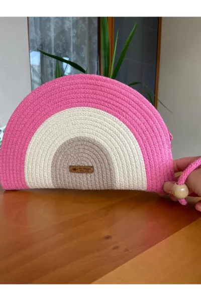 Nev Design D Clutch Çanta, Portföy Çantası, El Çantası, Pembe