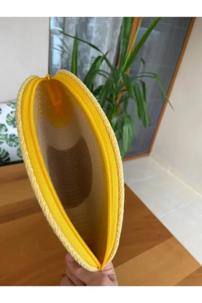 Nev Design D Clutch Çanta, Portföy Çantası, El Çantası, Sarı