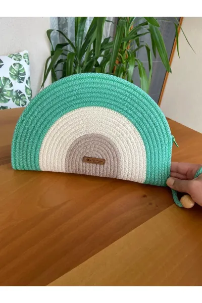 Nev Design D Clutch Çanta, Portföy Çantası, El Çantası, Yeşil