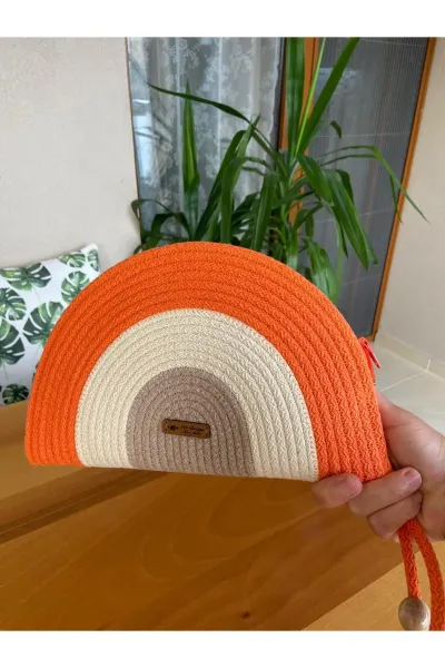 Nev Design D Clutch Çanta, Portföy Çantası, El Çantası, Turuncu