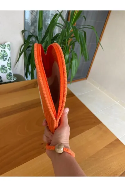 Nev Design D Clutch Çanta, Portföy Çantası, El Çantası, Turuncu