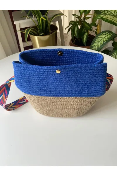 Nev Design Omuz Çantası, Günlük Çanta Saks Mavisi