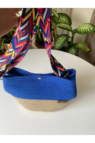 Nev Design Omuz Çantası, Günlük Çanta Saks Mavisi