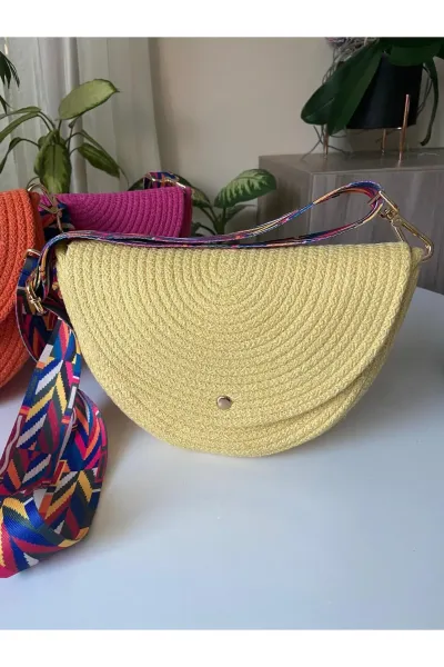 Nev Design Yarım Ay Çanta, Omuz Çantası Sarı