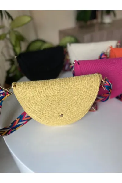 Nev Design Yarım Ay Çanta, Omuz Çantası Sarı