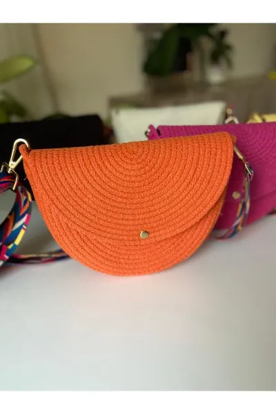 Nev Design Yarım Ay Çanta, Omuz Çantası Turuncu