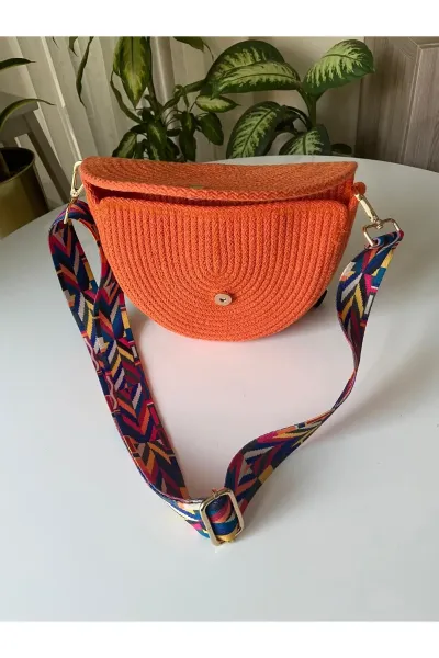 Nev Design Yarım Ay Çanta, Omuz Çantası Turuncu