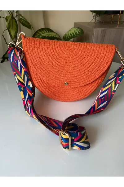 Nev Design Yarım Ay Çanta, Omuz Çantası Turuncu