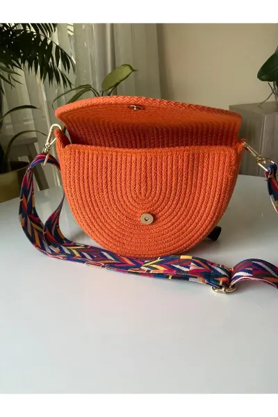 Nev Design Yarım Ay Çanta, Omuz Çantası Turuncu