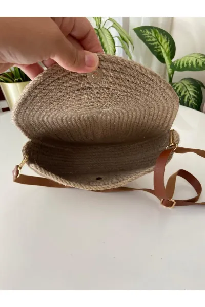 Nev Design Yarım Ay Çanta, Omuz Çantası Jüt